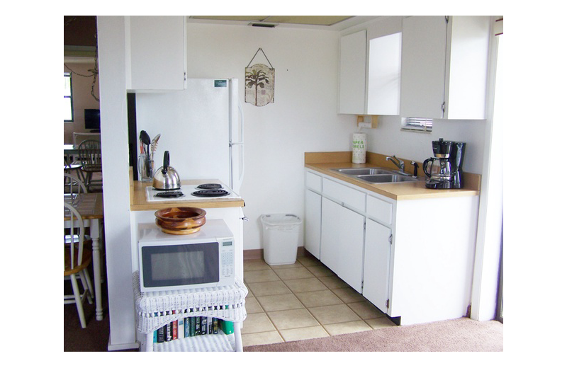 Guest kitchen at Gulf Winds Resort Condominiums.