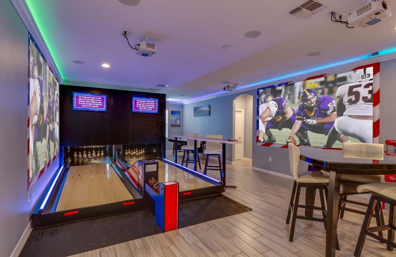 Rental bowling alley at Reunion Vacation Homes.