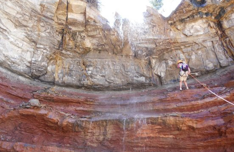 Rock climbing at Zion Ponderosa Ranch.