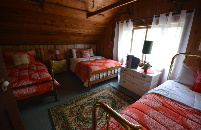 Rental bedroom at Visit Up North Vacation Rentals.