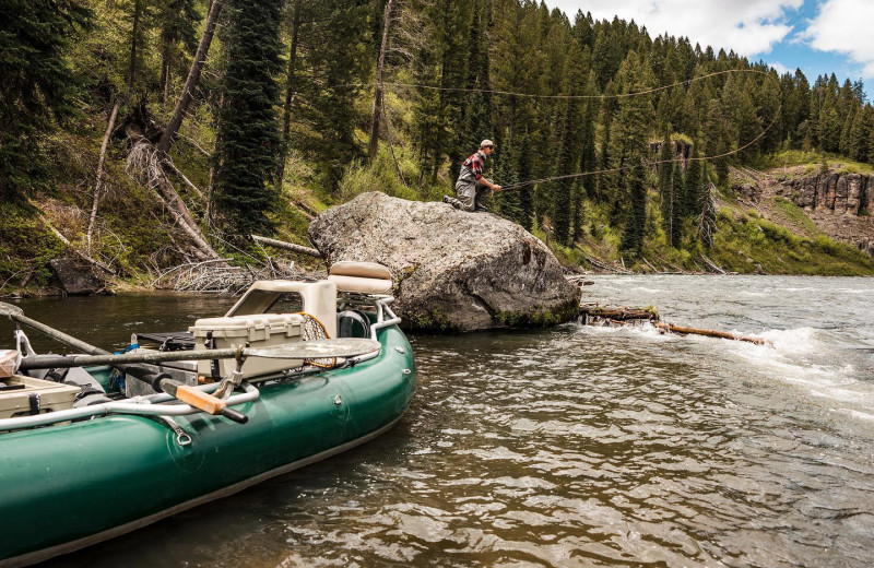 Fishing at Teton Valley Lodge.