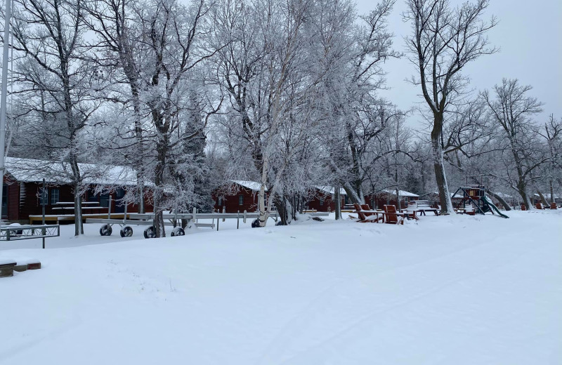 Winter at Sunset Bay Resort.