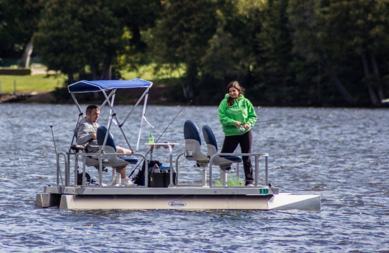 Lake activities at Solbakken Resort.