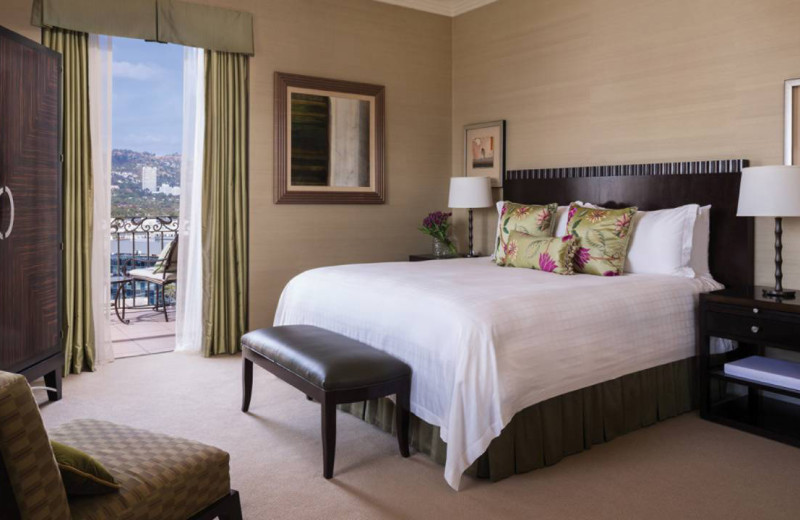 Guest room at Beverly Wilshire Beverly Hills.