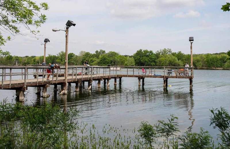 Dock at Inks Lake State Park.