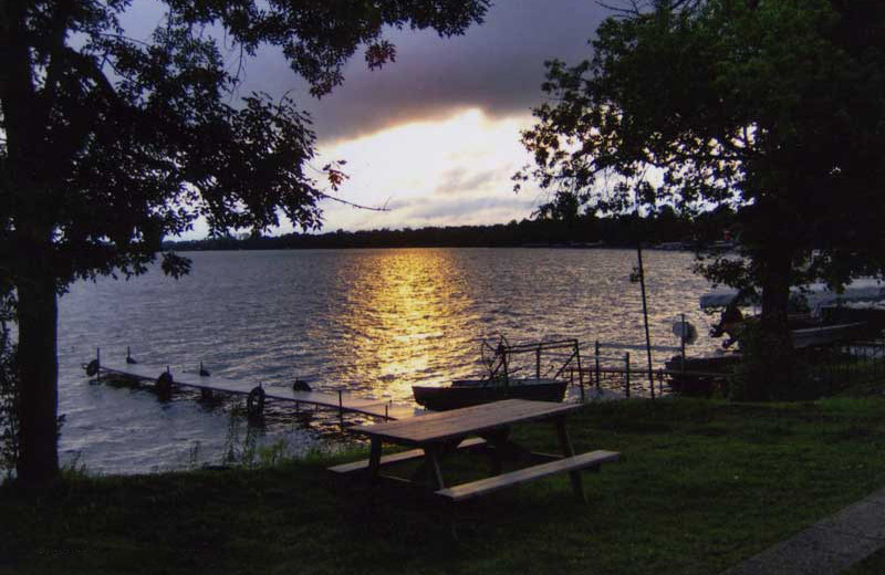 Lake view at Spruce Lodge.