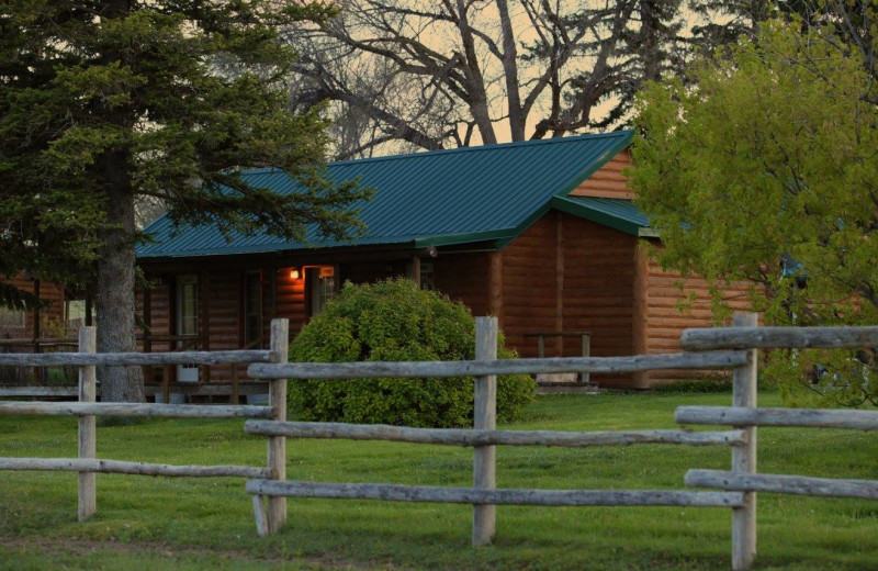 Cabin exterior at Colorado Cattle Company Ranch.