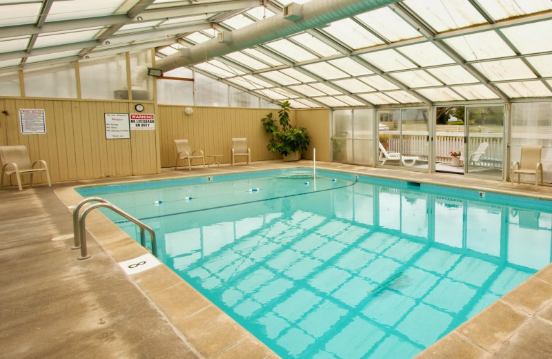 Indoor pool at Pelican Shores Inn.