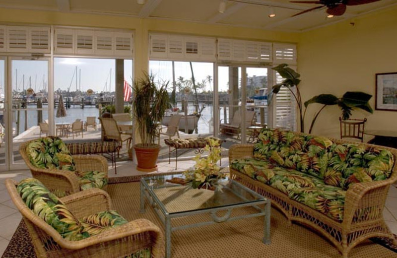 Lobby view at Cove Inn on Naples Bay.