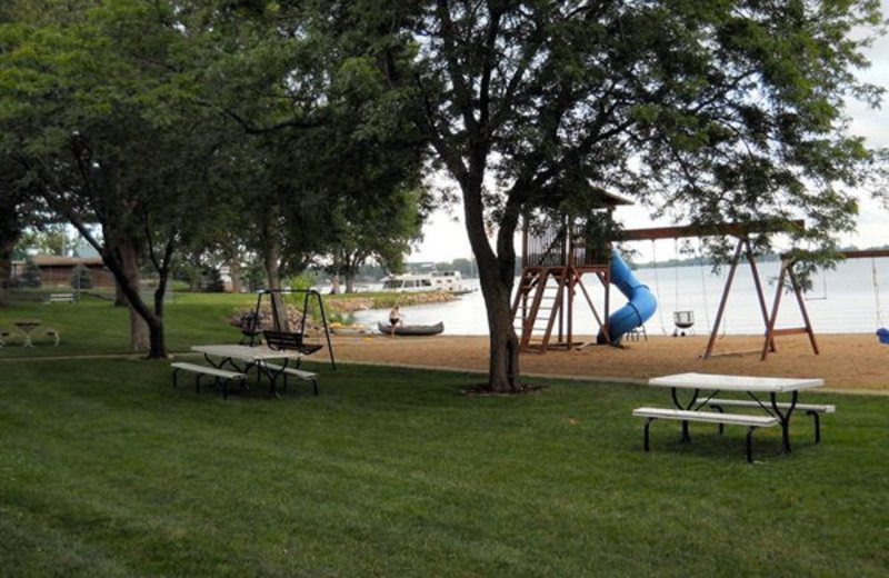 The beach at Lake Shetek Lodge.