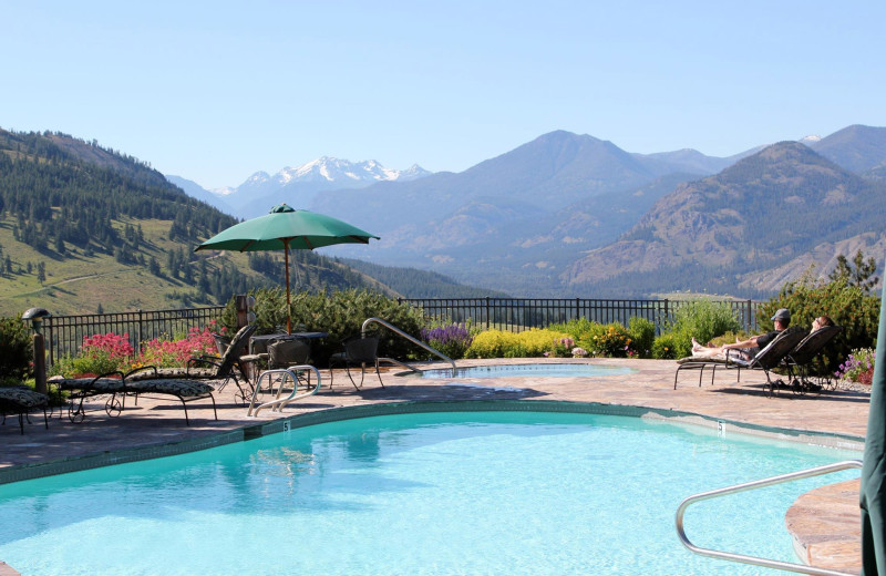 Outdoor pool at Sun Mountain Lodge.