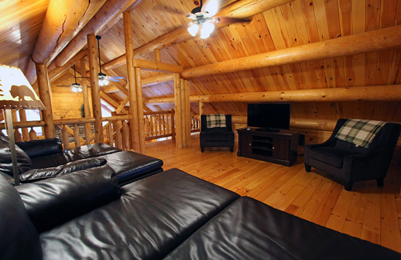 Cabin loft at Cut Above Cabins.