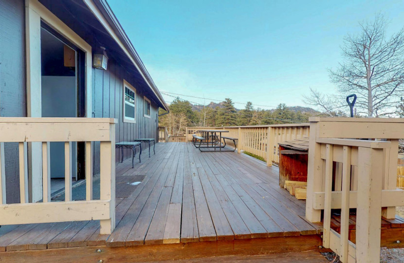 Cabin deck at Valhalla Resort.