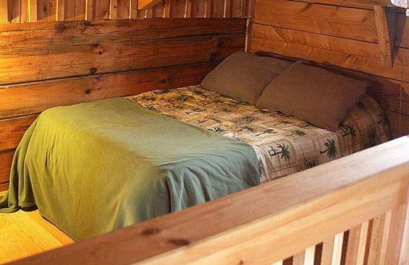 Cabin bedroom at Red River Gorge Cabin Company.