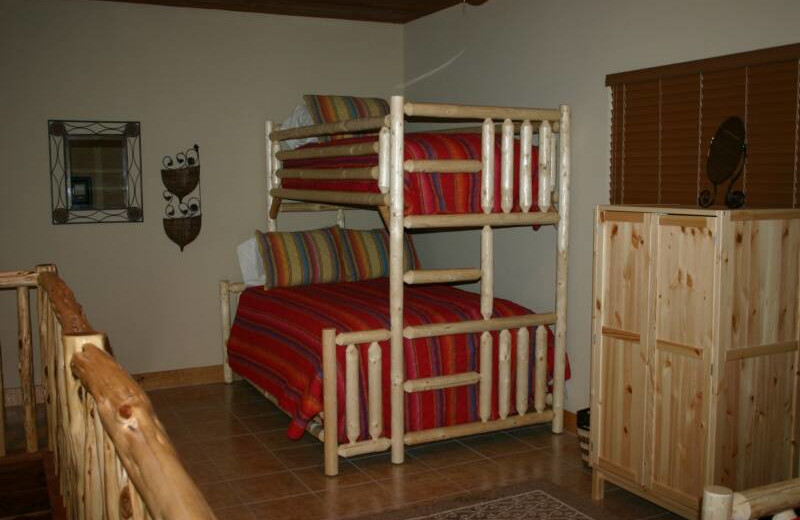 Cabin bedroom at Log Country Cove.