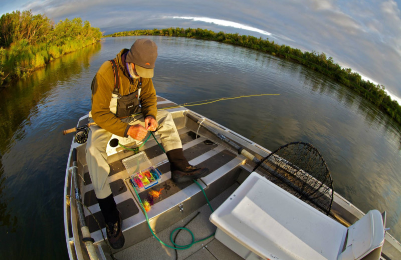Fishing at Alagnak Lodge.