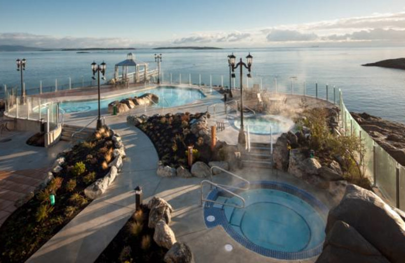 Outdoor Boathouse Spa & Baths at Oak Bay Beach Hotel.