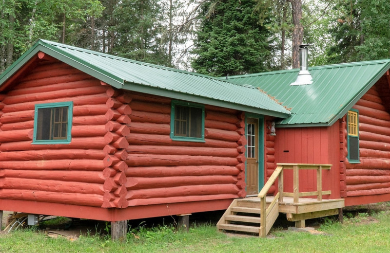 Cabin exterior at Cliff Lake Resorts.