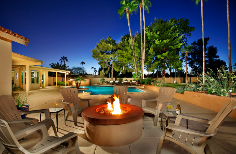 Rental patio at Arizona Vacation Rentals.