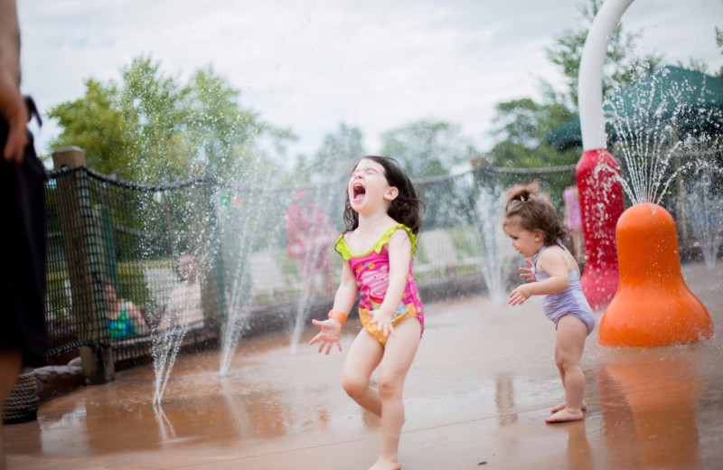 Splash pad at Massanutten Resort.