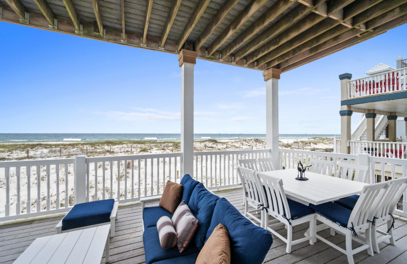 Rental patio at Sunset Properties.