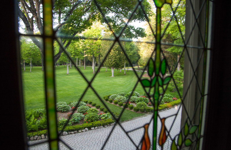 Garden view at The Inn at Stonecliffe. 