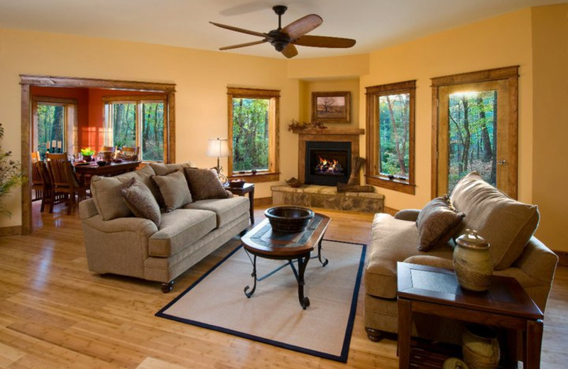 Condo living room at Highland Rim Retreats.