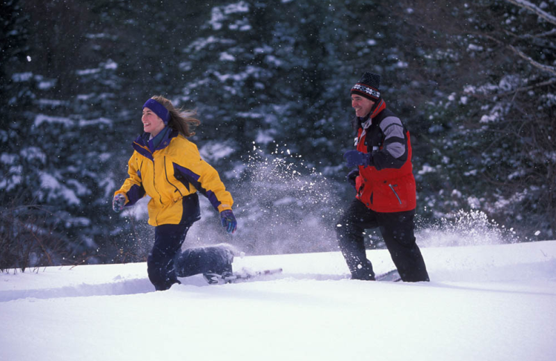 Snowshoeing near Royalty Inn.