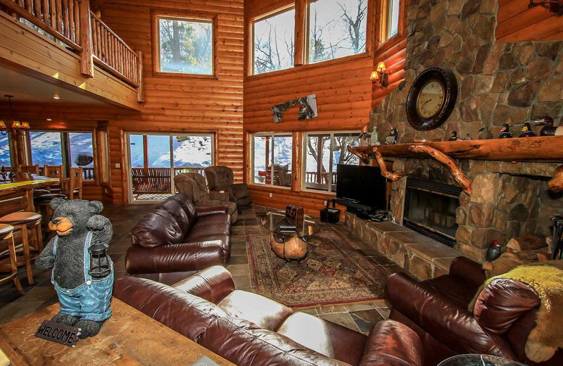 Rental living room at Big Bear Vacations.