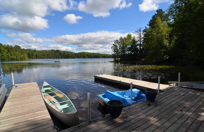 Cabin docks at North Country Vacation Rentals.