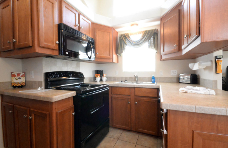 Cabin kitchen at Mill Creek Ranch Resort.