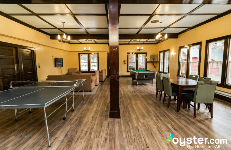 Recreation room at Birchcliff Resort.