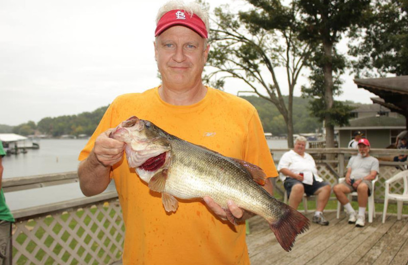 Fishing at Bass Point Resort.