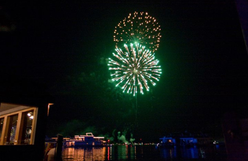 Fireworks at Jamestown Resort and Marina.