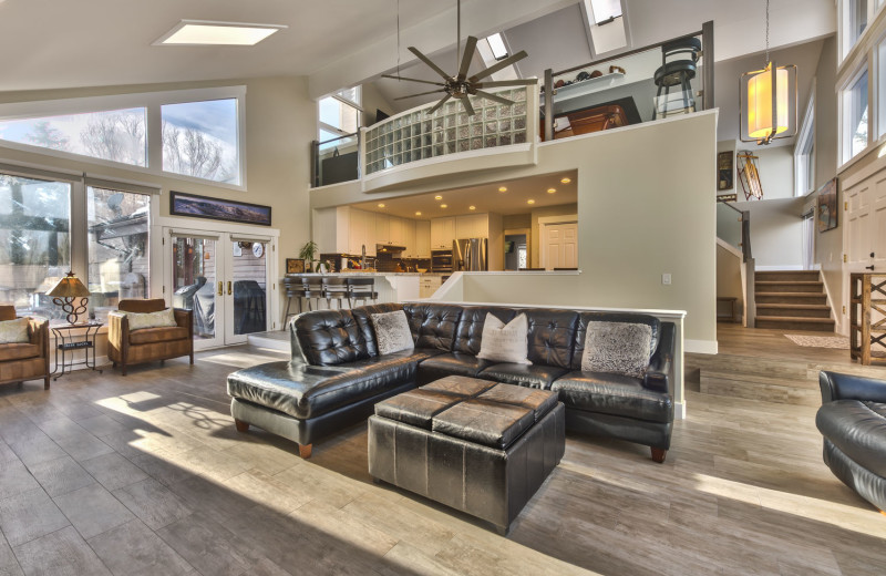Rental living room at Park City Rental Properties.