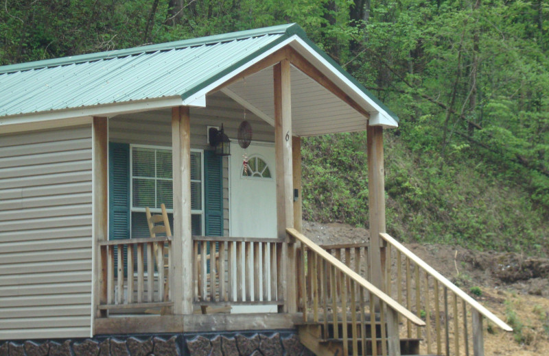 Cabin exterior at Bear Trail Cabins.