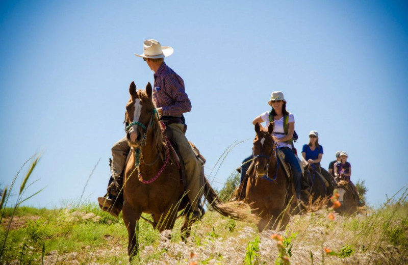 Horseback riding at Zion Mountain Ranch.