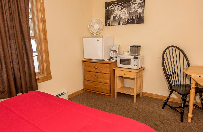 Guest room at Skyport Lodge.