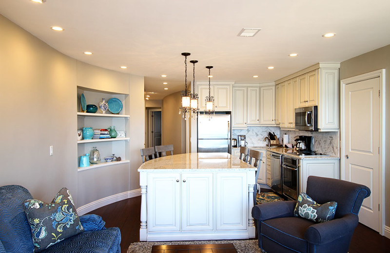 Condo kitchen at The Beach Condominiums Hotel-Resort.