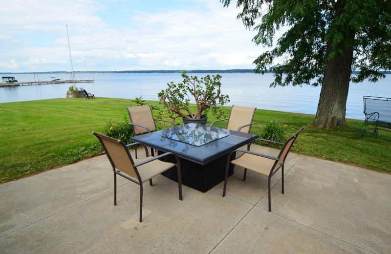 Patio at Waters Edge B&B Resort.