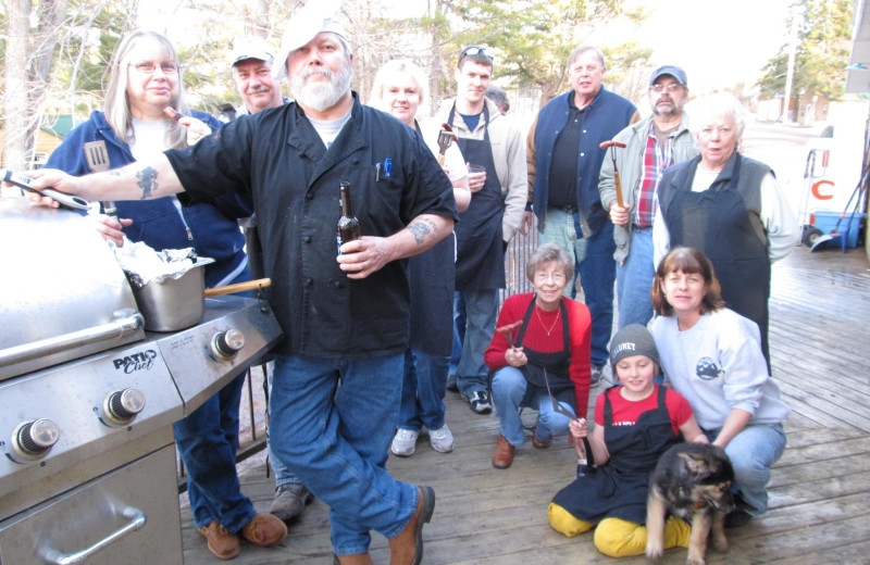 Family BBQ at Lac La Belle Lodge.