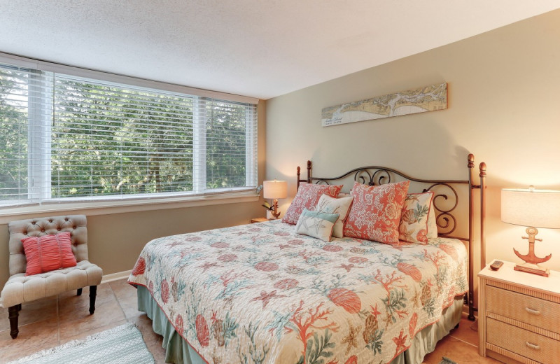Rental bedroom at Amelia Rentals and Management Services.