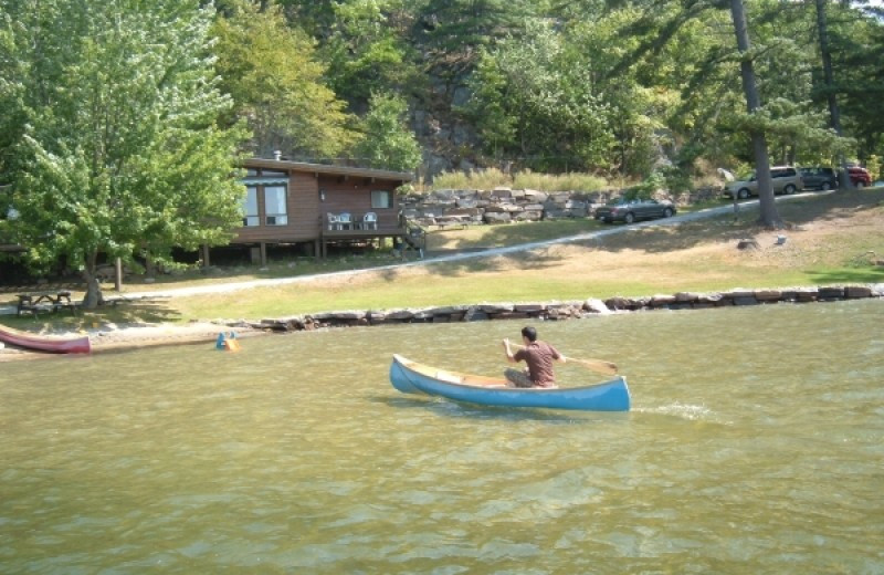 Canoeing at Paquana Cottage Resort.