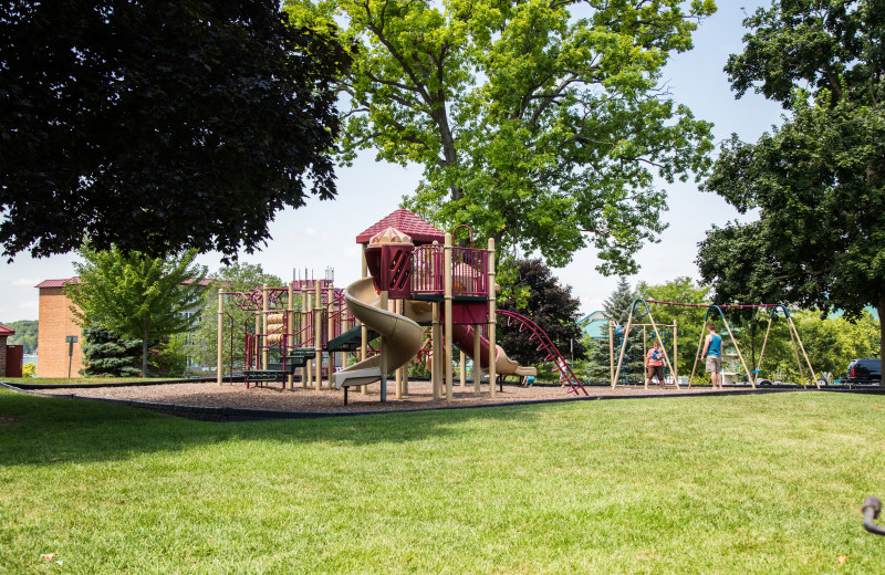 Park near Harbor Shores on Lake Geneva.