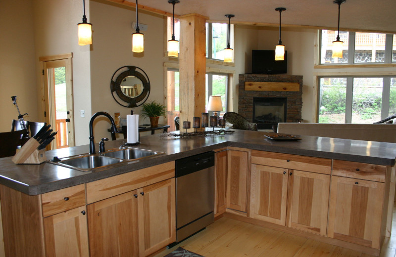 Chalet kitchen at Terry Peak Chalets.