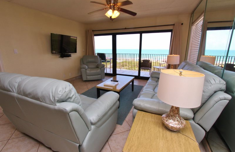 Rental living room at Seabreeze I.