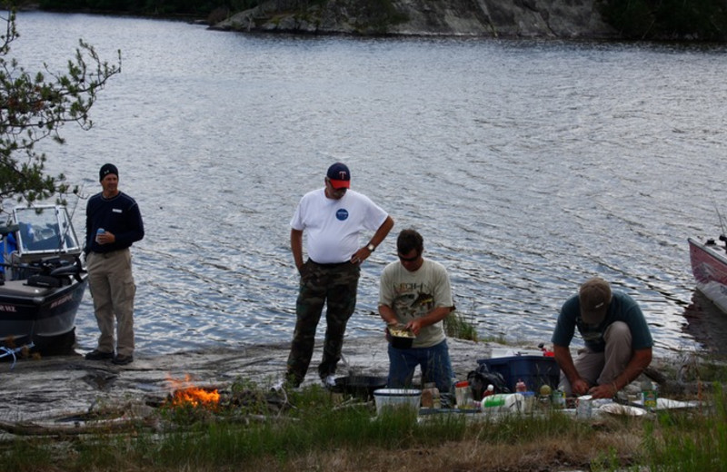 Fishing at Lake Of The Woods Lodge.