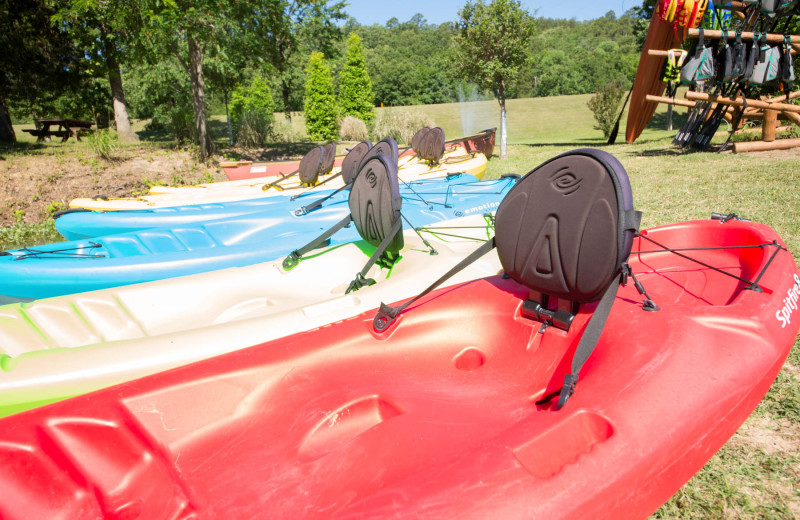 Kayaks at Long Lake Resort.