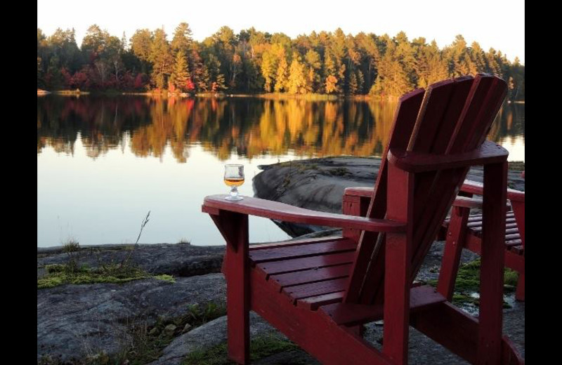 Lake view at Silv'ry Moon Lodge.