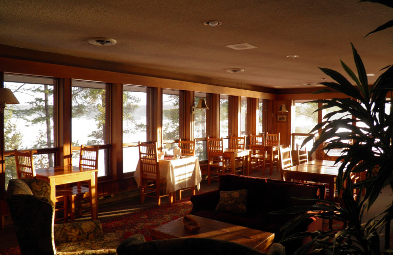 Dining room at Westwind Inn on the Lake.